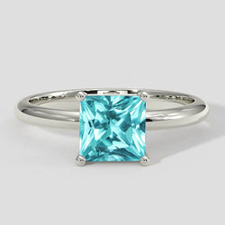 Bague en tourmaline Paraiba coussin de 1,25 ct
