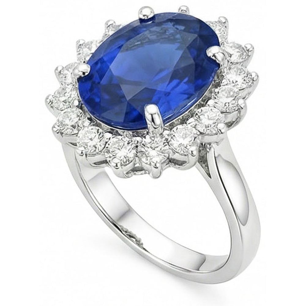 naturel round diamant 8.01carats bague vue de dessus