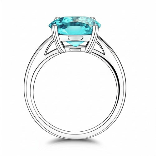 Bague solitaire Paraiba intemporelle de 3 carats