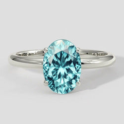 Bague taille ovale néon Paraiba 2,75 ct