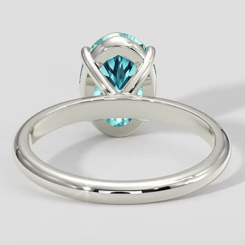 Bague taille ovale néon Paraiba 2,75 ct