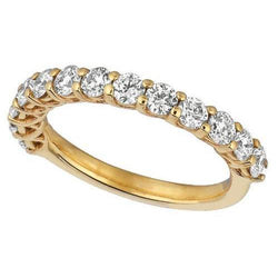 Bande D'Eternité De Réel Diamants Ronds Etincelants De 1.30 Carat En Or Jaune 14K