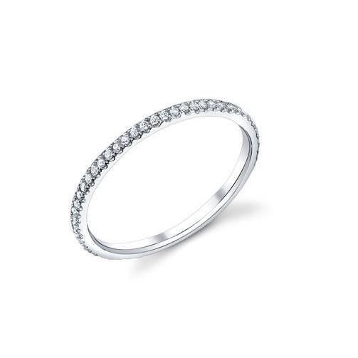 Bande D'éternité De Véritable Diamants Ronds De 2.50 Cts En Or Blanc 14 Carats