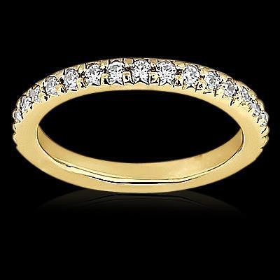 Bande D'éternité En Or Jaune 14K Avec Réel Diamants 1.60 Carats