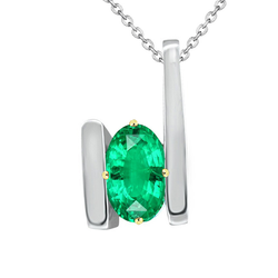 Émeraude Fine Pendentif Pierre Précieuse – GIA Certifié 2 carats