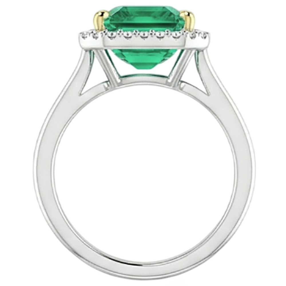 Artisanal Bague avec Gemme 4 carats – vue de dessus
