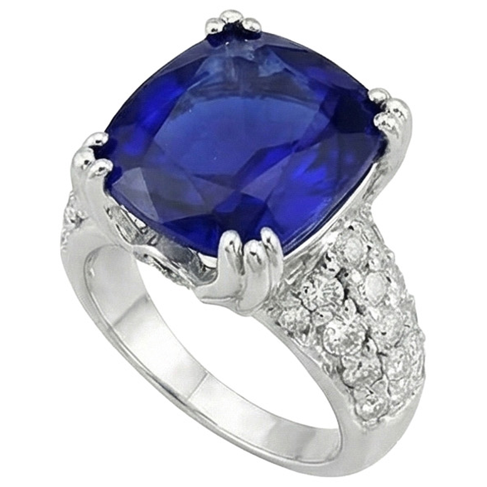 naturel round diamant 6carats bague vue de face
