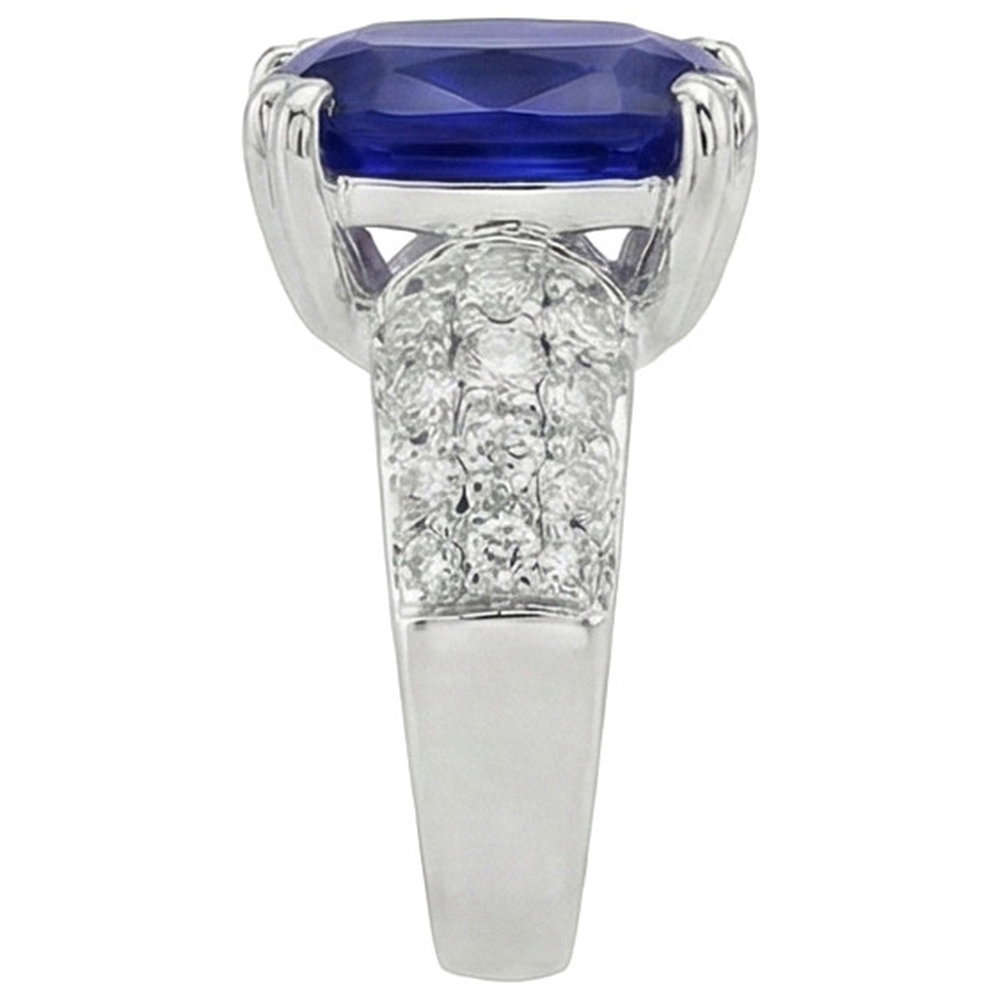 naturel round diamant 6carats bague vue de dessus