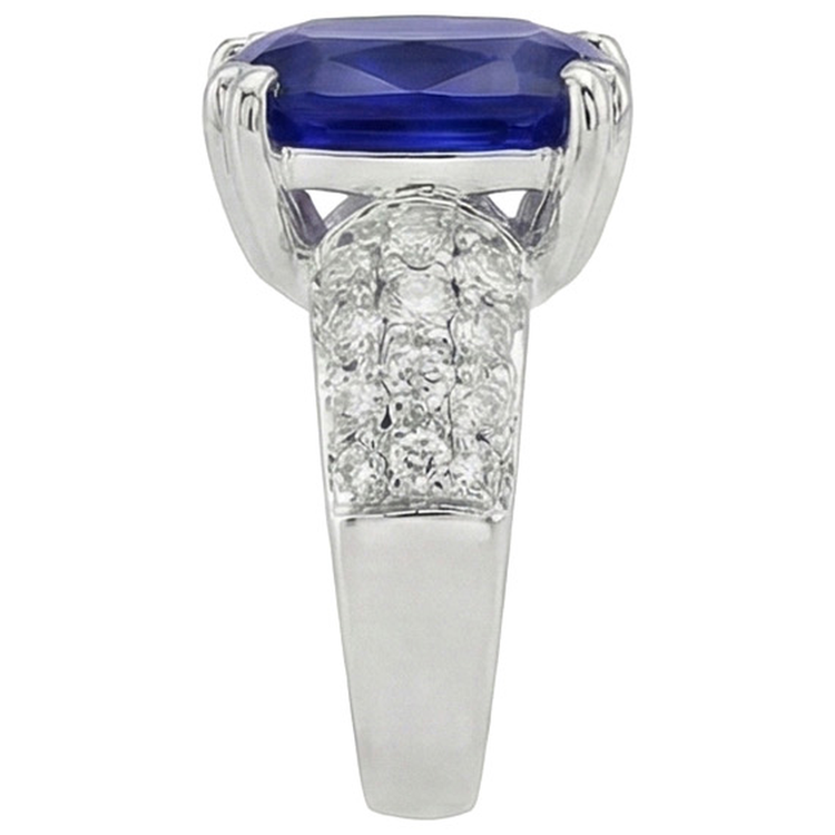naturel round diamant 6carats bague vue de dessus