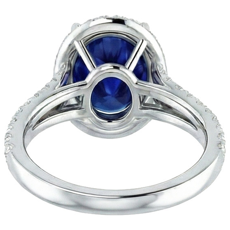 Belle Bague En Diamant Naturels Extraits des Mines ( et non cultivés en laboratoire ) Et Saphir De 12 Carats