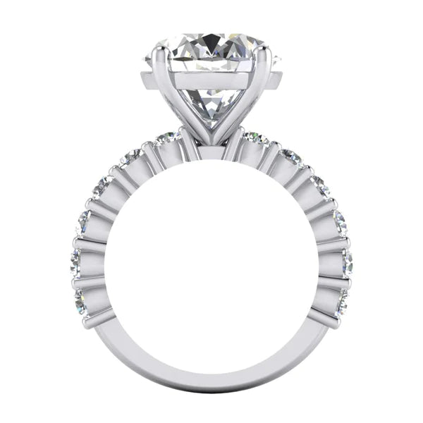 Belle Bague en Ovale Réel Diamant Bijoux de Fiançailles Anniversaire