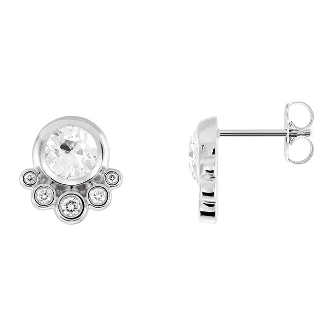 Éblouissant Boucles d'Oreilles 3,50 carats – vue de face