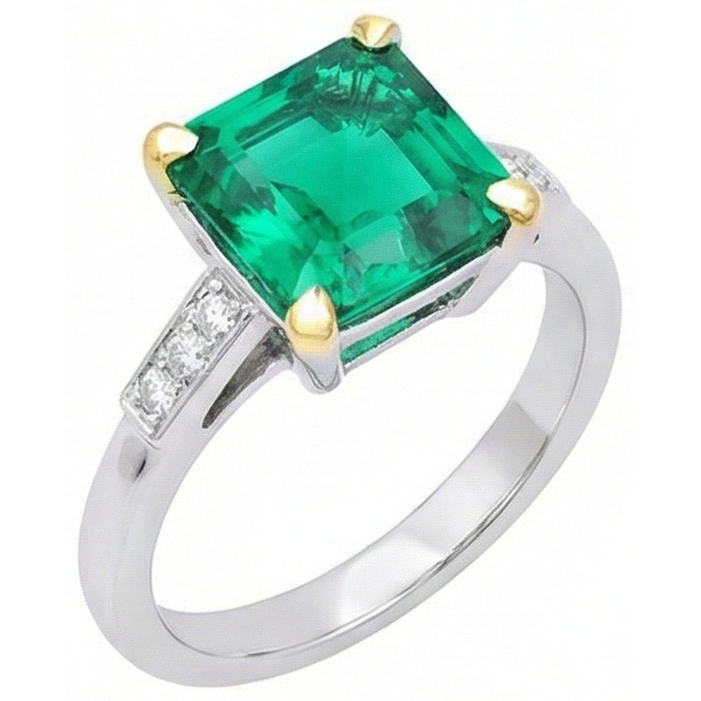 Luxueux Bague Pierre Précieuse 5 carats – vue de côté