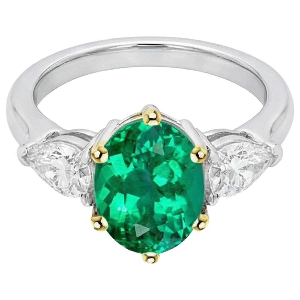 Brillant Bague Pierre Précieuse 4 carats – vue de face