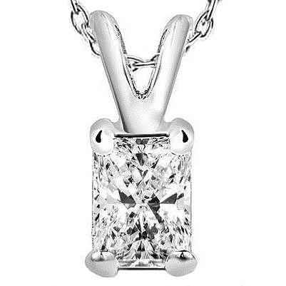 Big Radiant 2.00 Carat Collier Pendentif Véritable Diamant Or Blanc 14K Nouveau
