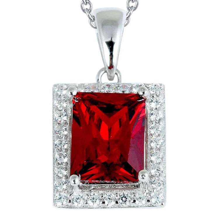 Big Radiant Cut Rubis Avec Pendentif Diamant Femme Bijoux En Or 8.50 Ct. - HarryChadEnt.FR