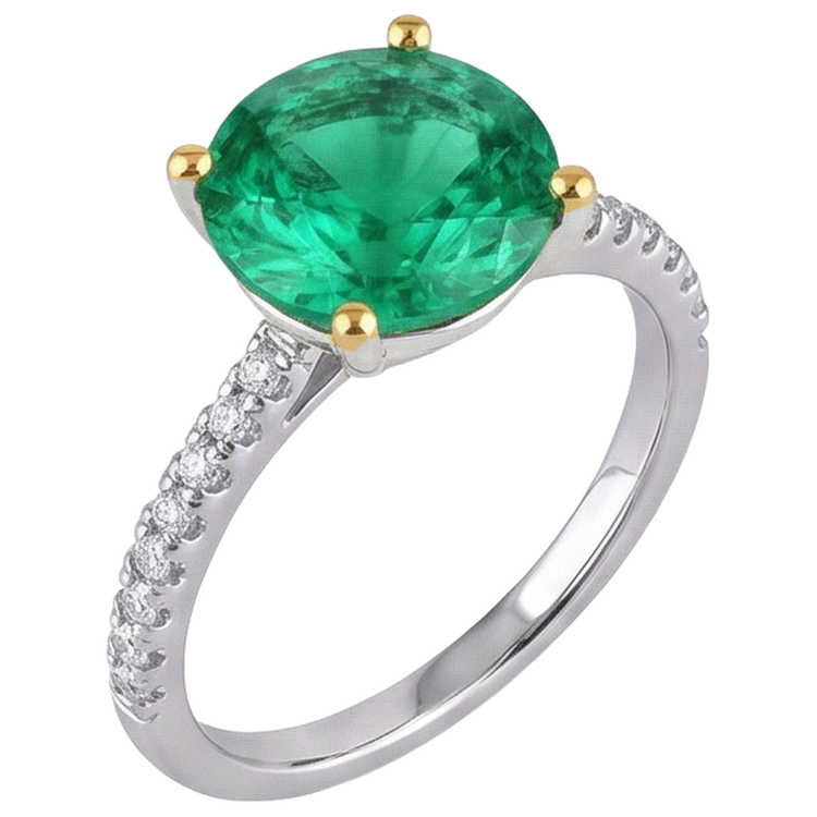 De luxe Bague Pierre Précieuse 4 carats – vue de côté