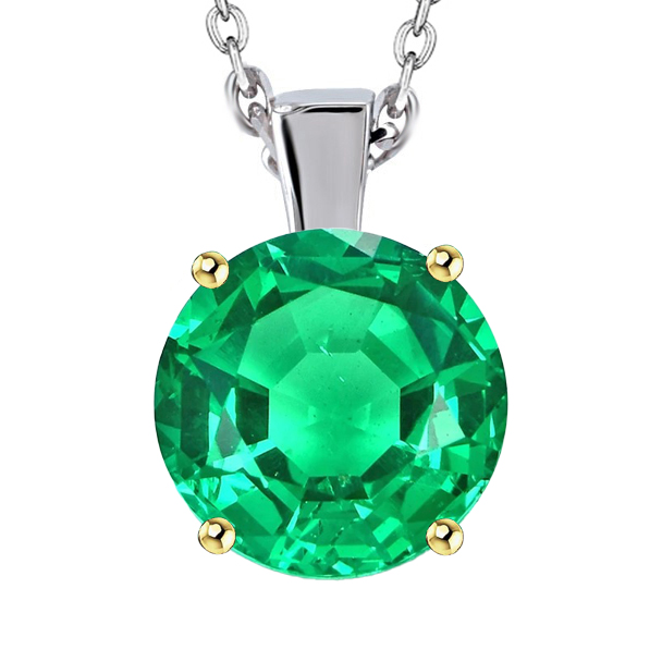 Sophistiqué Émeraude Colombienne Pendentif Pierre Précieuse 5,50 carats – vue principale