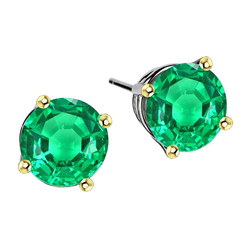 Émeraude Colombienne Gemstone Earring – GIA Certifié 4 carats Or