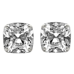 Diamant Fin Boucles d'Oreilles de luxe – 11 carats Or Blanc 14
