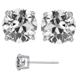 Pendants d'Oreilles Or Blanc 14 Carats avec Diamant – 8 carats