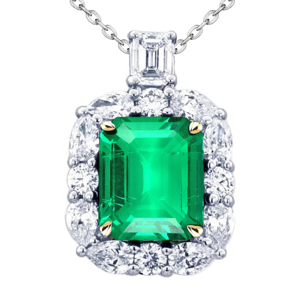 Émeraude Colombienne Pendentif Gemme – vue principale