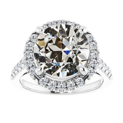 Brillant Bague de Fiançailles Halo – Taille Old Mine 4,50 carats