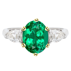 Émeraude Colombienne GIA Certifié Bague Pierre Précieuse – 4