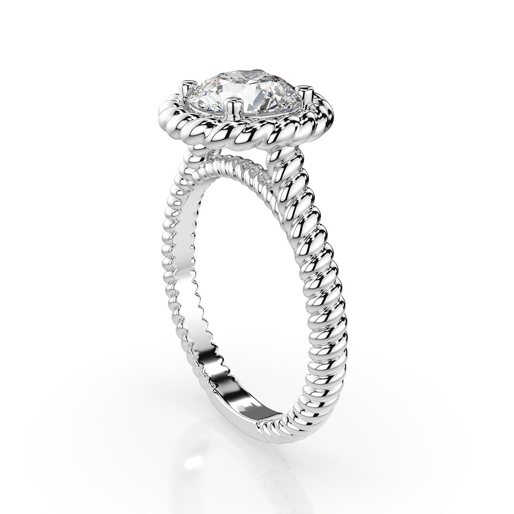 Brillant Bague Solitaire – vue d'angle