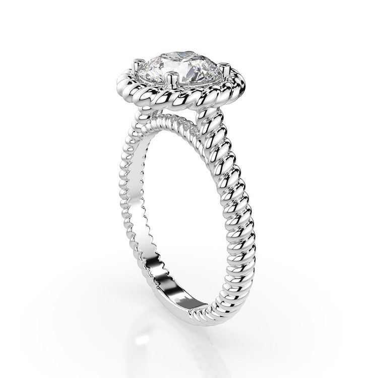 Brillant Bague Solitaire – vue d'angle