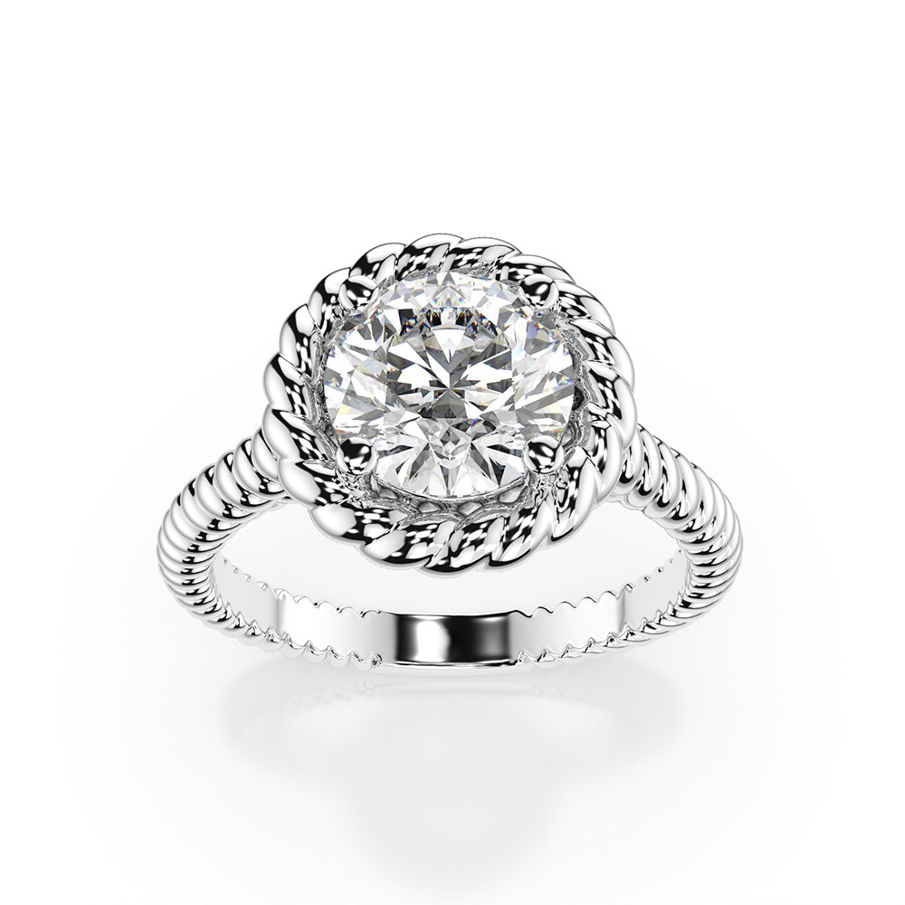 Brillant Bague Solitaire – vue de côté