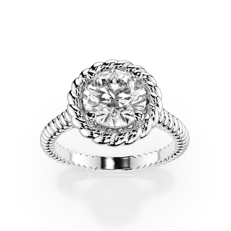 Brillant Bague Solitaire – vue de côté