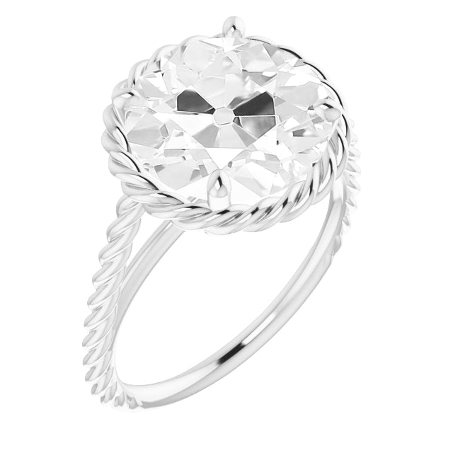 Brillant Bague Solitaire 3 carats Or Blanc 14 Carats – vue principale