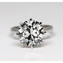 Diamant Fin Taille Old Mine Bague Solitaire – 2,50 carats en Or
