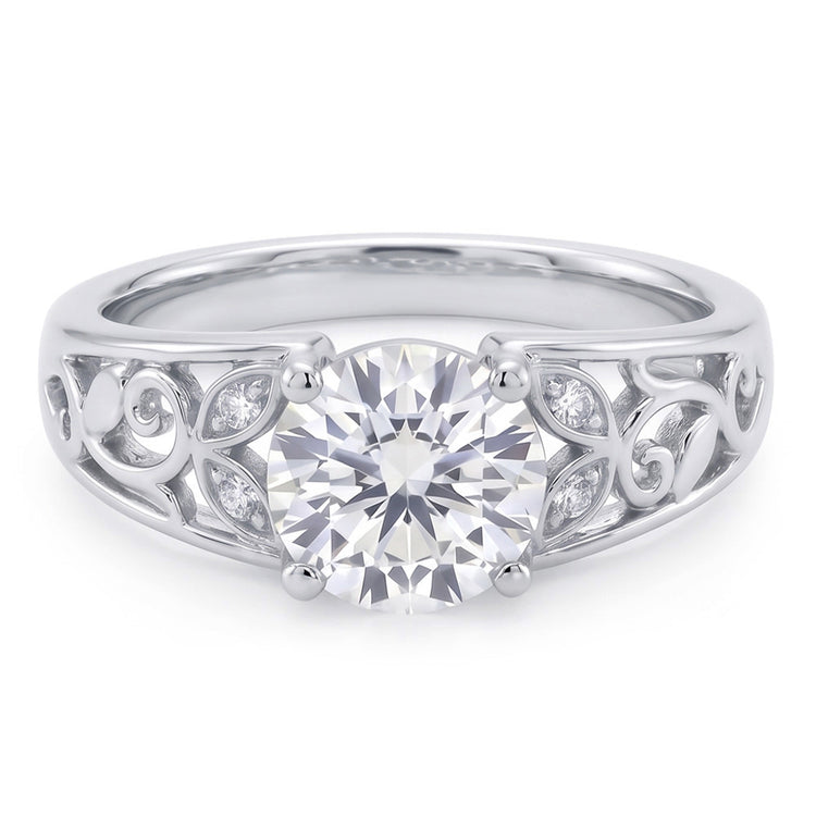 Bijoux Art Nouveau Bague Pour Femme Neuve Style Feuille De Véritable Diamant Taille Ancienne