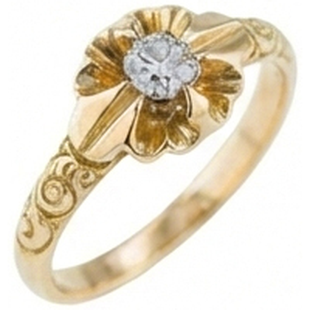 naturel round diamant 0.50carats bague angle de côté