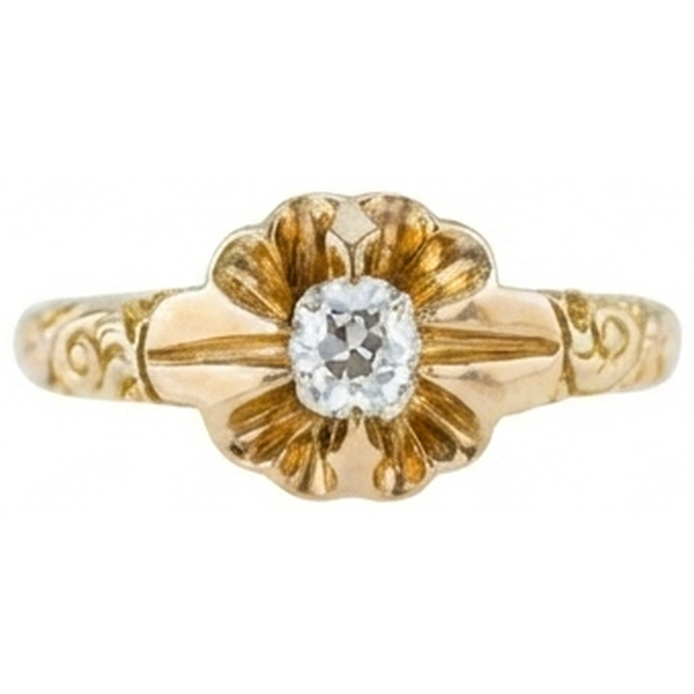 naturel round diamant 0.50carats bague détail rapproché