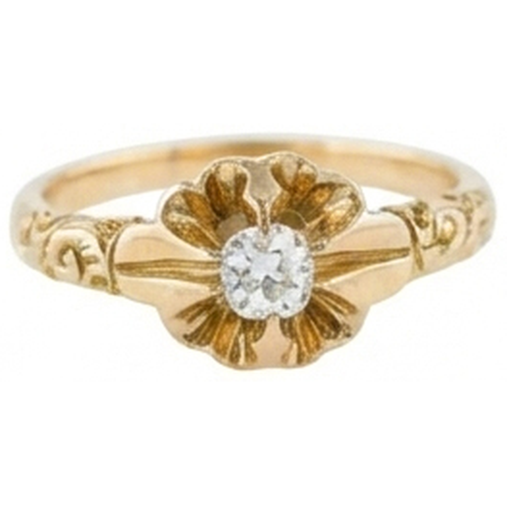 naturel round diamant 0.50carats bague vue de dessus