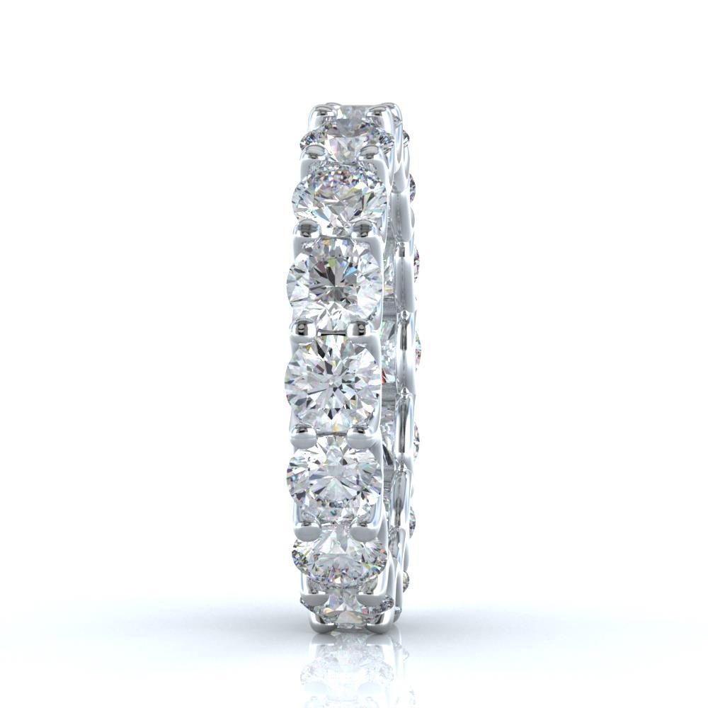Bijoux D'alliance D'éternité En Véritable Diamant Rond De 4,80 Carats