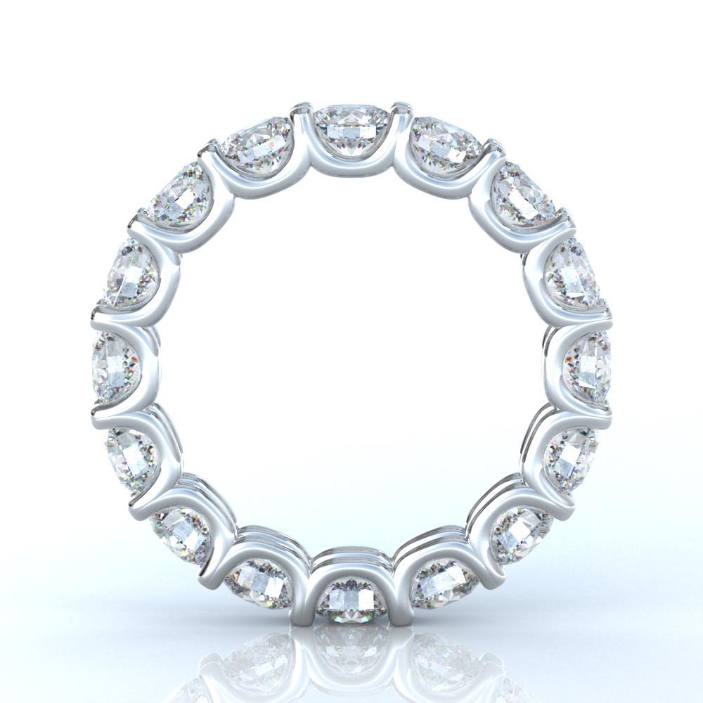 Bijoux D'alliance D'éternité En Véritable Diamant Rond De 4,80 Carats