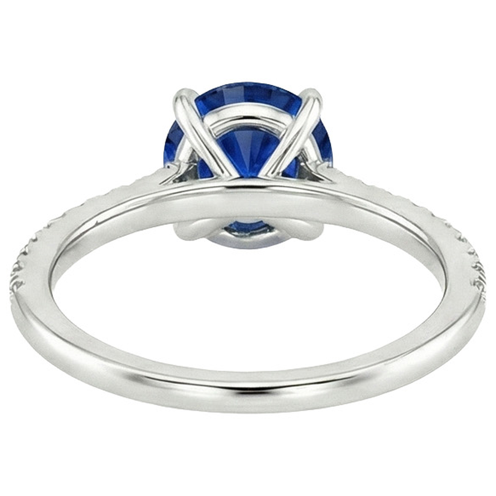naturel round diamant 2.50carats bague sur blanc