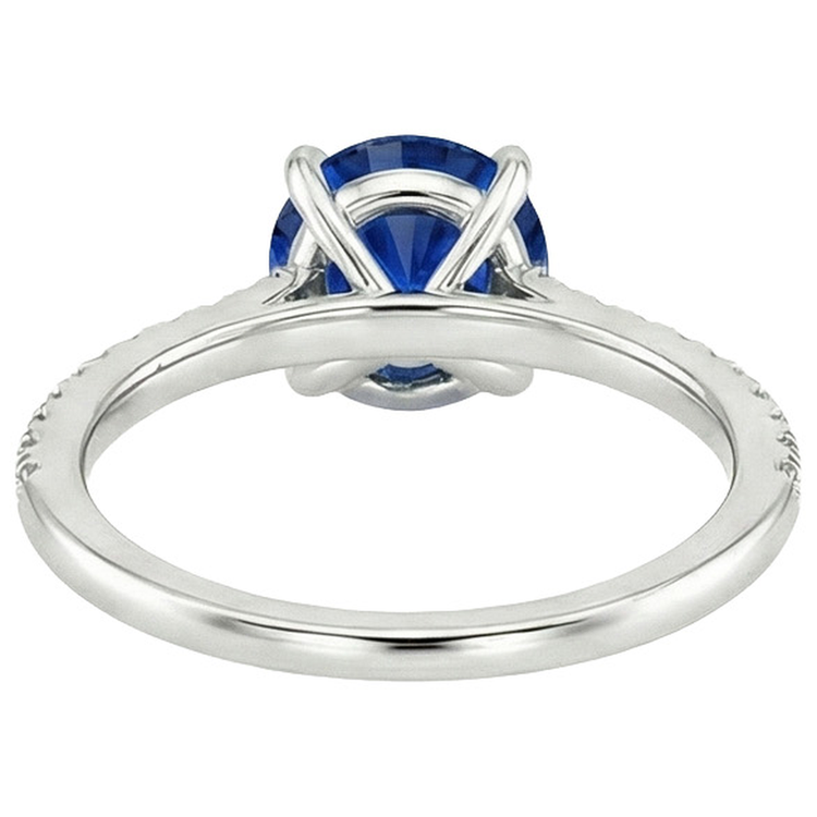 naturel round diamant 2.50carats bague sur blanc