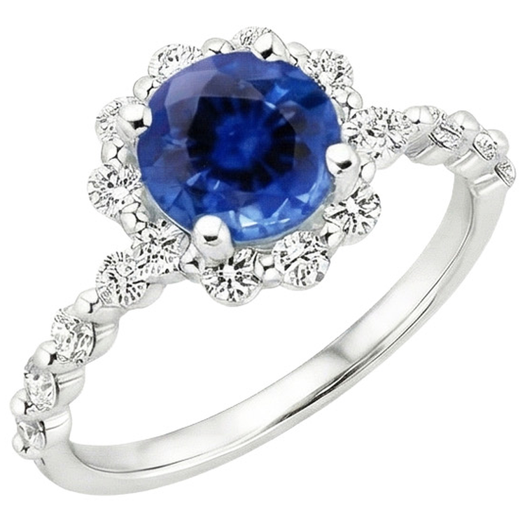 naturel round diamant 3carats bague angle de côté