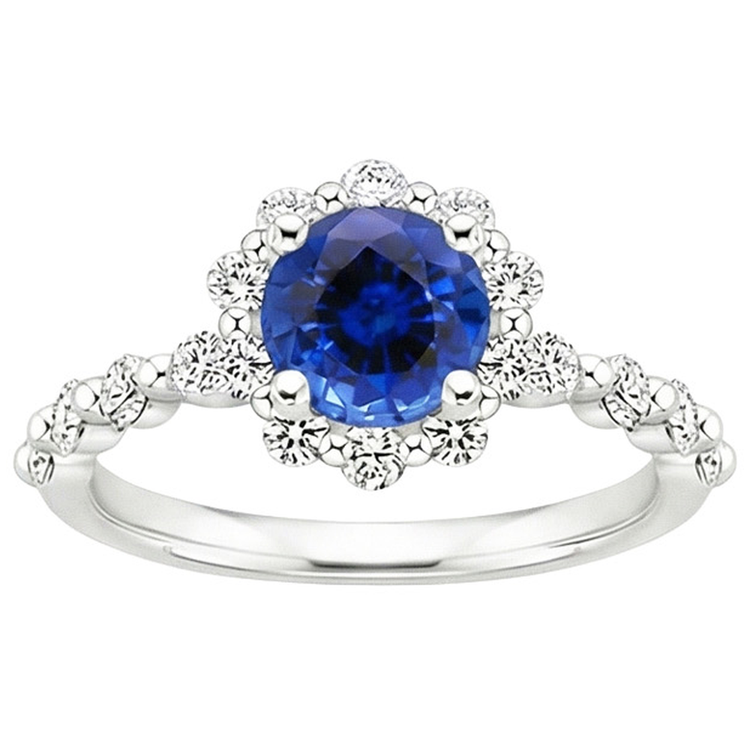 naturel round diamant 3carats bague détail rapproché