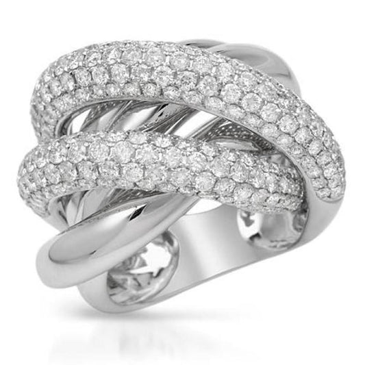 Bijoux Personnalisés En Or Bague En Réel Diamant Fantaisie Pour Dames