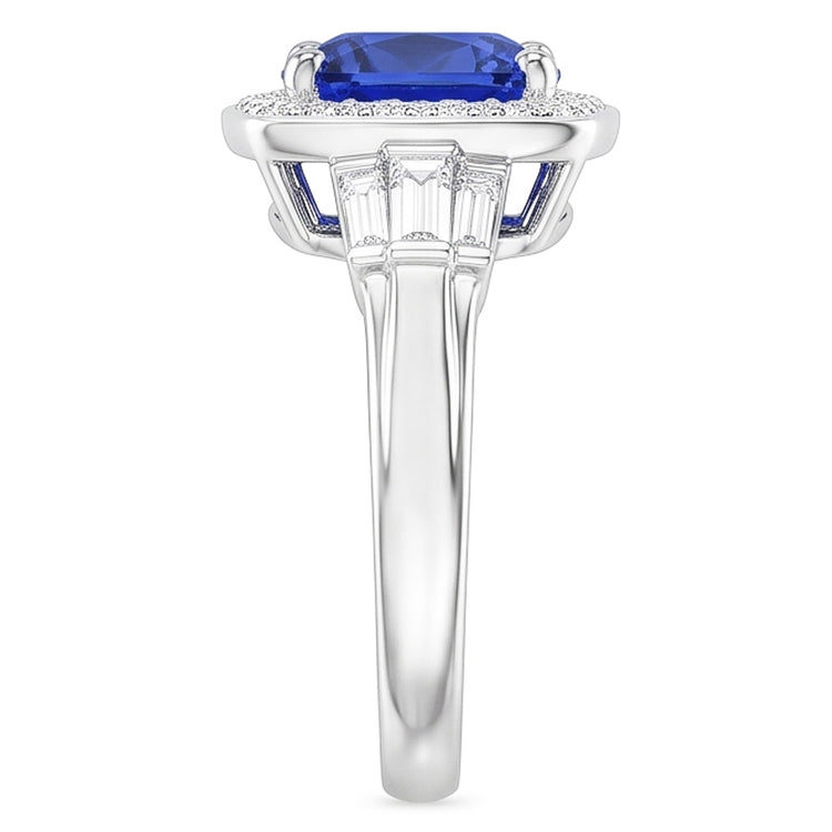 Bijoux Saphir Bleu Et Bague Diamant