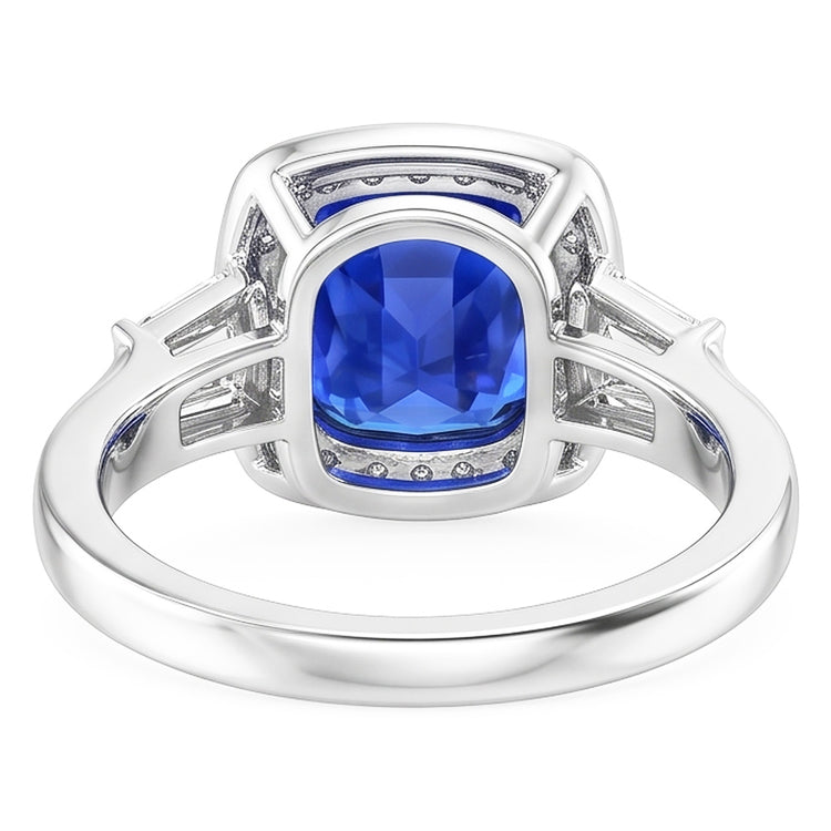 Bijoux Saphir Bleu Et Bague Diamant