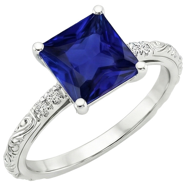 naturel diamant 5.25carats bague angle de côté