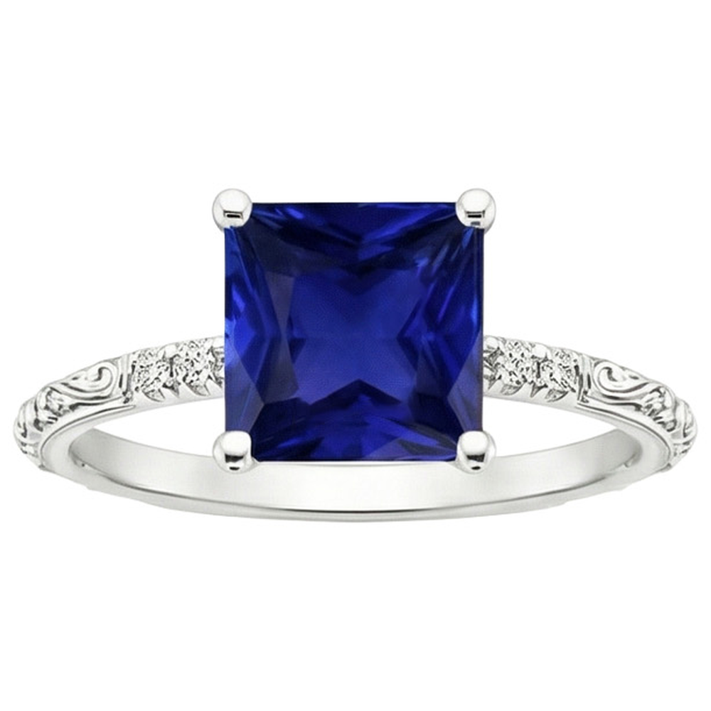 naturel diamant 5.25carats bague vue de profil