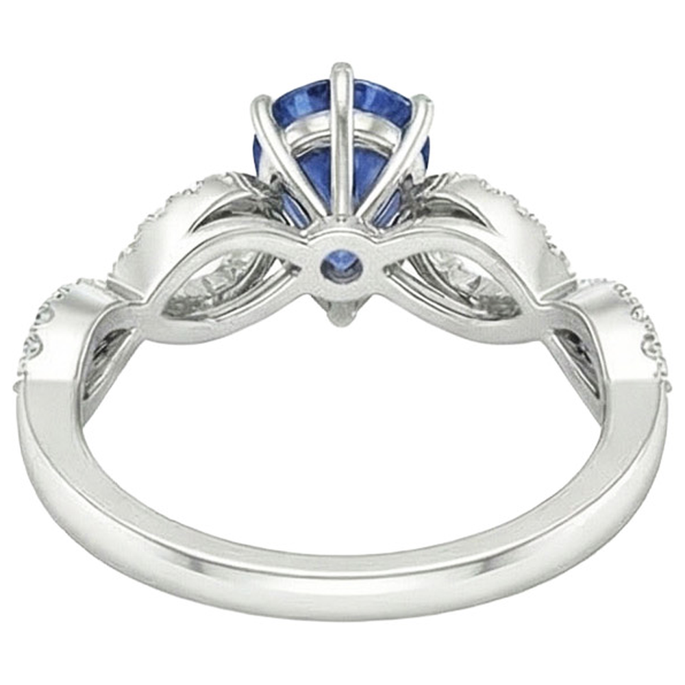 naturel pear diamant 3.50carats bague angle de côté